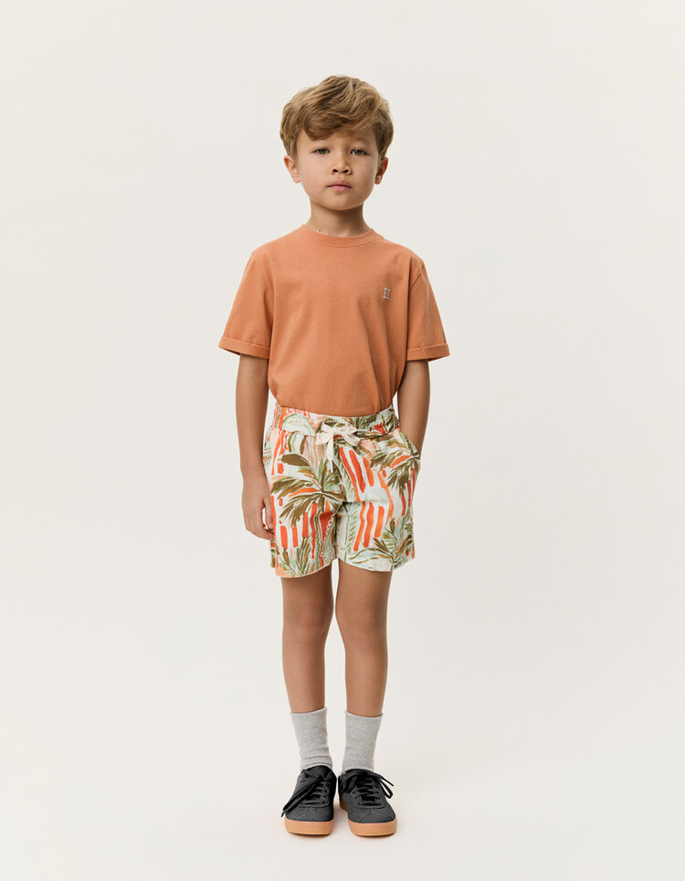 Les Deux Palm AOP Shorts Kids - Raw Sienna Orange