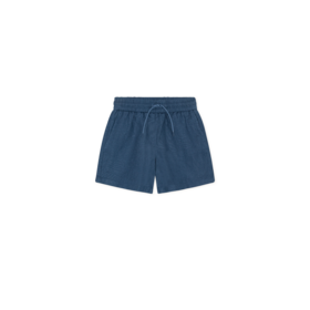 Les Deux Drawstring Linen Shorts Kids - Dark Denim Blue