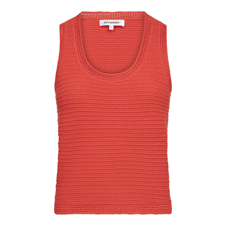 Co'Couture Lue Knit Top - Flame