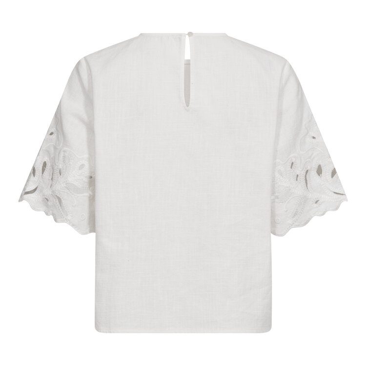 Co'Couture Lita Linen SS blouse - White