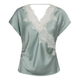 Co'Couture Idun Lace SS Blouse - Mint