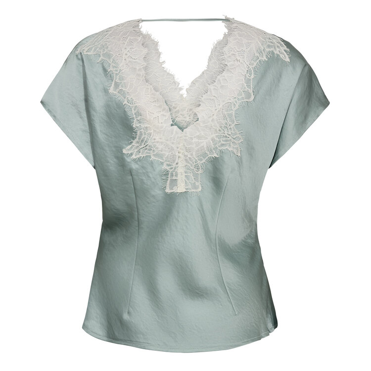 Co'Couture Idun Lace SS Blouse - Mint