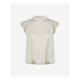 Co'Couture Idun Lace Ballon Top - Off White