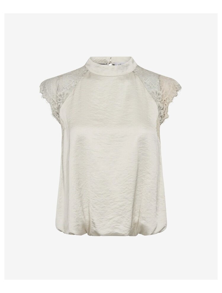Co'Couture Idun Lace Ballon Top - Off White