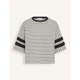 Co'Couture Norma Stripe 87 Tee - Black