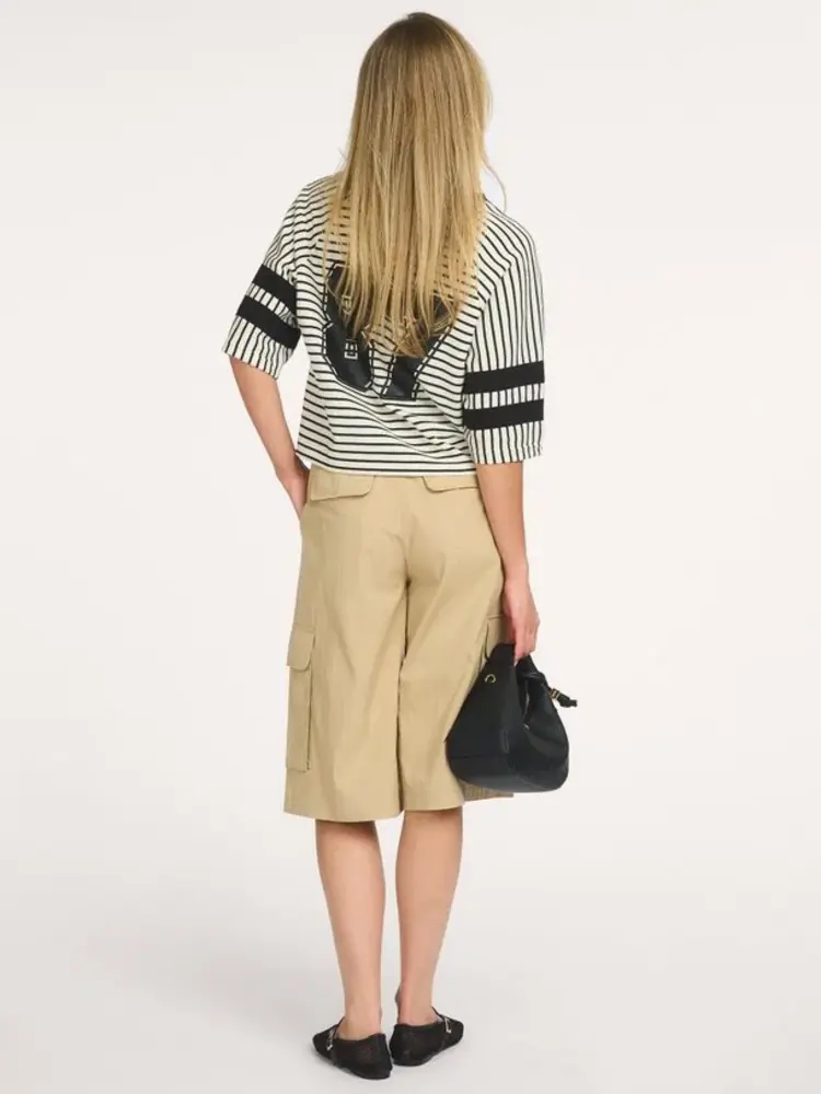 Co'Couture Norma Stripe 87 Tee - Black
