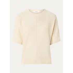 Selected Jane Linen Bat Knit O-Neck- Sandshell