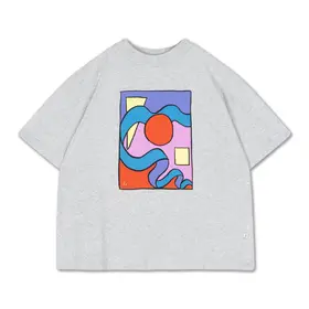 Repose Boxy Tee - Grey Melange