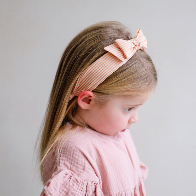 MIMI&LULA Peachy Gingham Edie Bow Alice