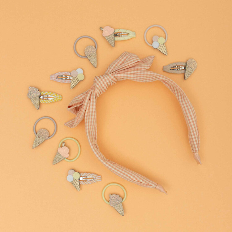 MIMI&LULA Peachy Gingham Edie Bow Alice