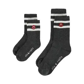 Elle and Rapha SMILEY socks - dark grey