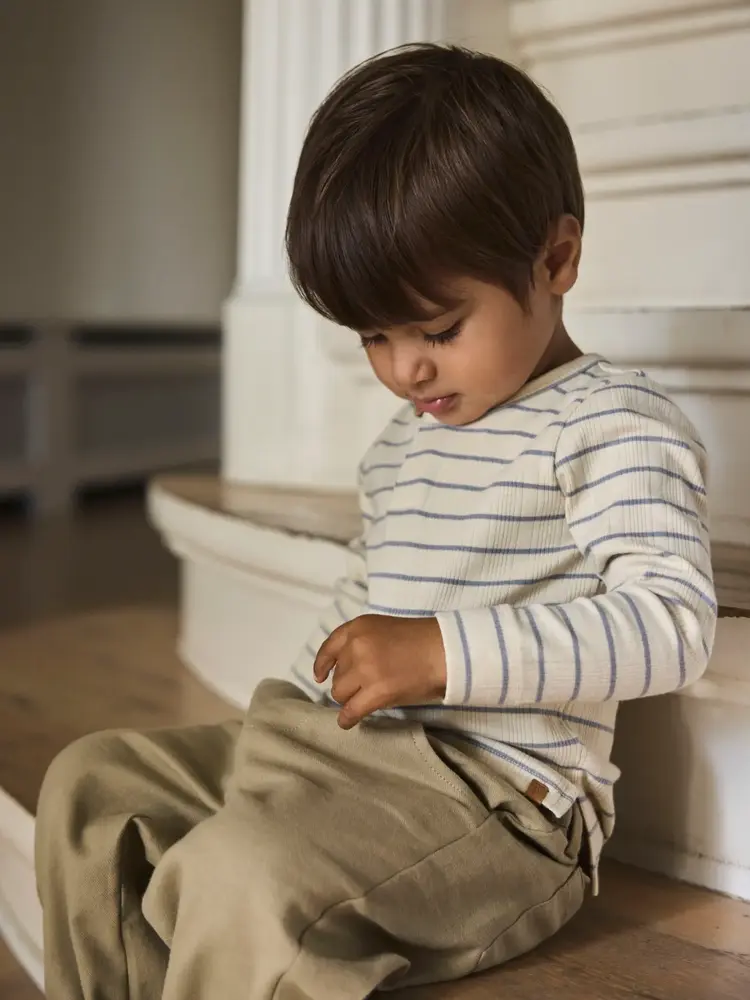 Lil'Atelier Kaby LS Slim Top - Turtledove/Kangaroo