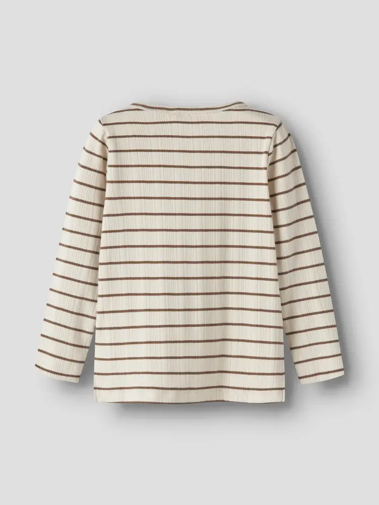 Lil'Atelier Kaby LS Slim Top - Turtledove/Kangaroo