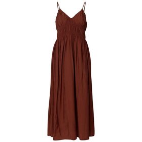 Selected Jackie Ragular strap ankle dress - Cherry Mahogany