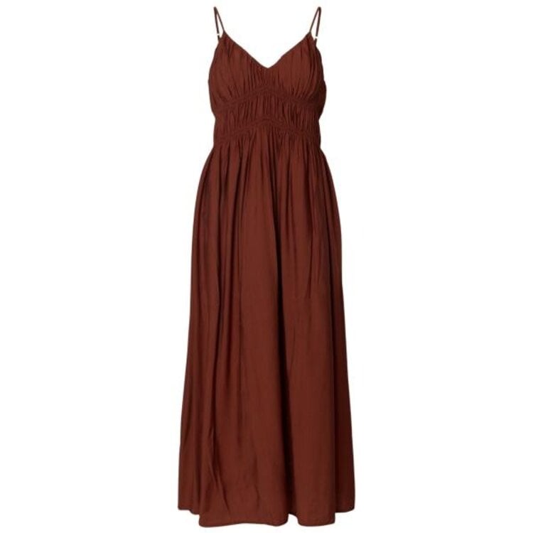 Selected Jackie Ragular strap ankle dress - Cherry Mahogany