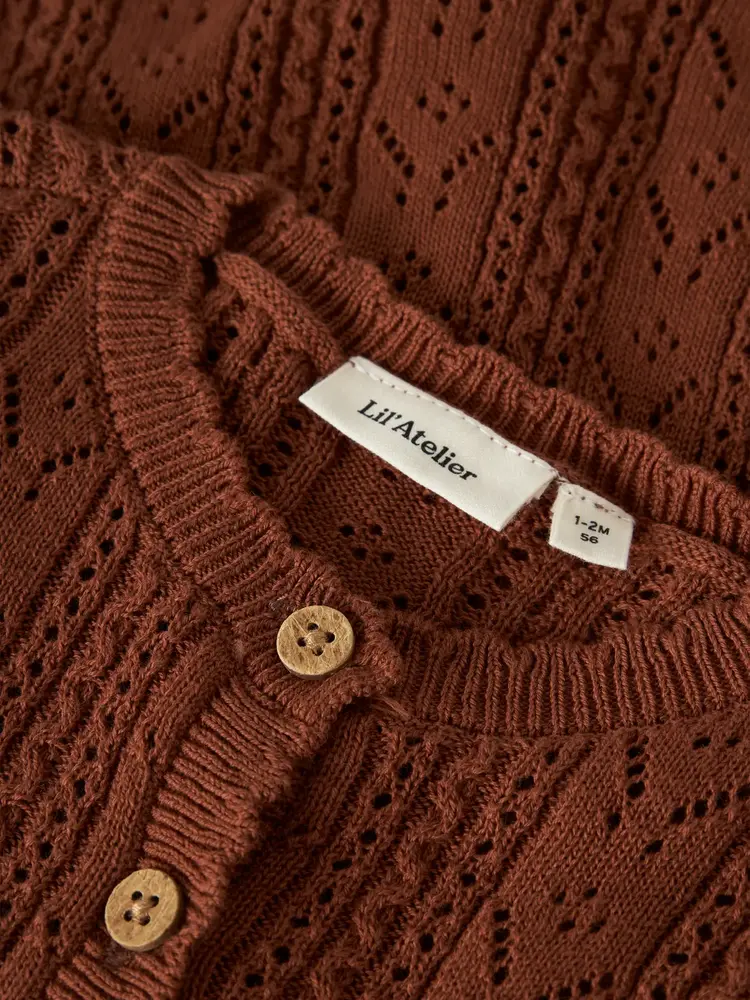 Lil'Atelier Baby Kas Knit Cart - Maple Syrup