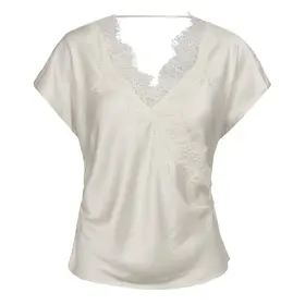 Co'Couture Idun Lace SS Blouse - Off White