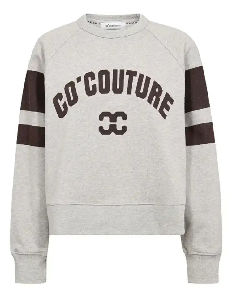 Co'Couture Eris College Sweat - Grey Melange