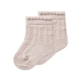 Lil'Atelier Baby Kendra 2p Sock- Hushed Violet
