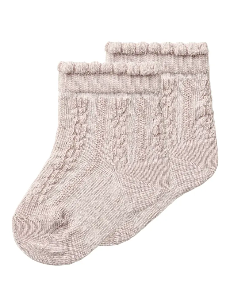 Lil'Atelier Baby Kendra 2p Sock- Hushed Violet