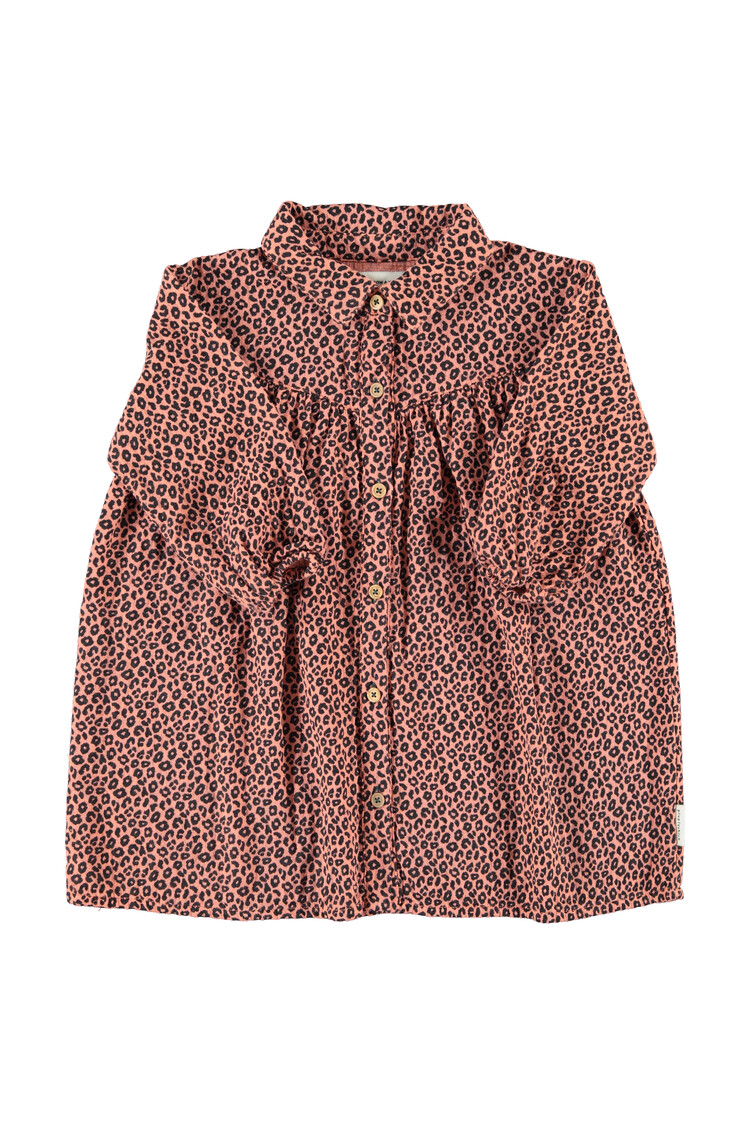 Piupiuchick Short dress - pink w/ animal print