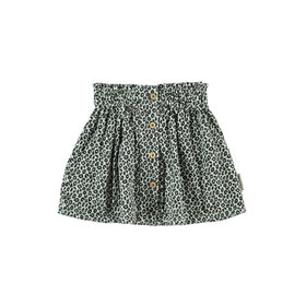 Piupiuchick Short skirt - mint green w/ animal print