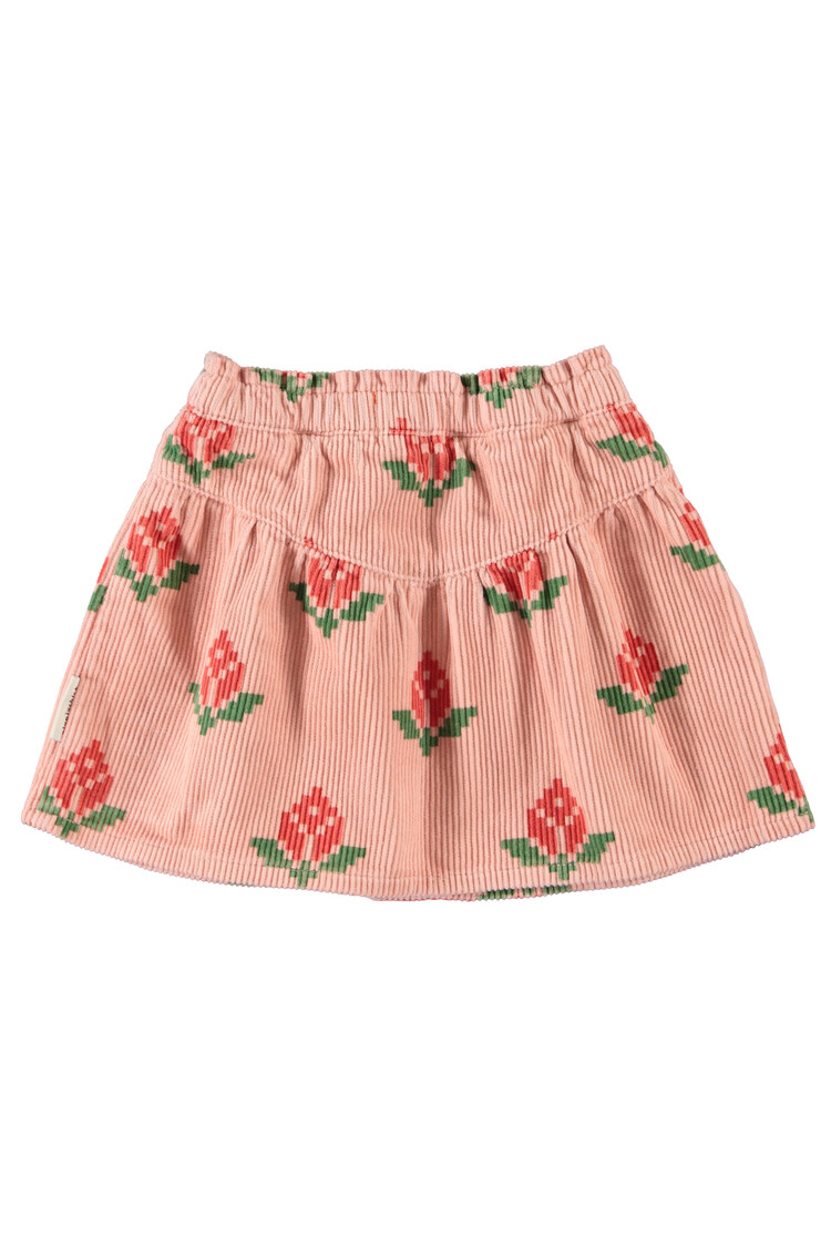 Piupiuchick Short skirt - pink w/ big flowers