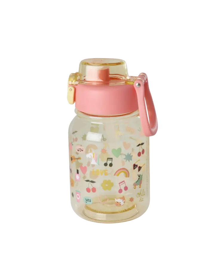 Rice Drinkfles - Zacht geel - Unicorn Love Print - 700ml
