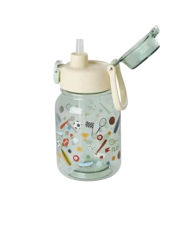 Rice Drinkfles - Zacht groen - Sports Print - 700ml