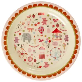Rice Melamine - Kinderbord - Roze - Fun Fair Print