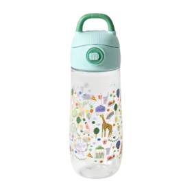 Rice Drinkfles - Blauw - Fun Fair Print - 550 ml