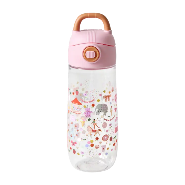 Rice Drinkfles - Pink - Fun Fair Print - 550 ml