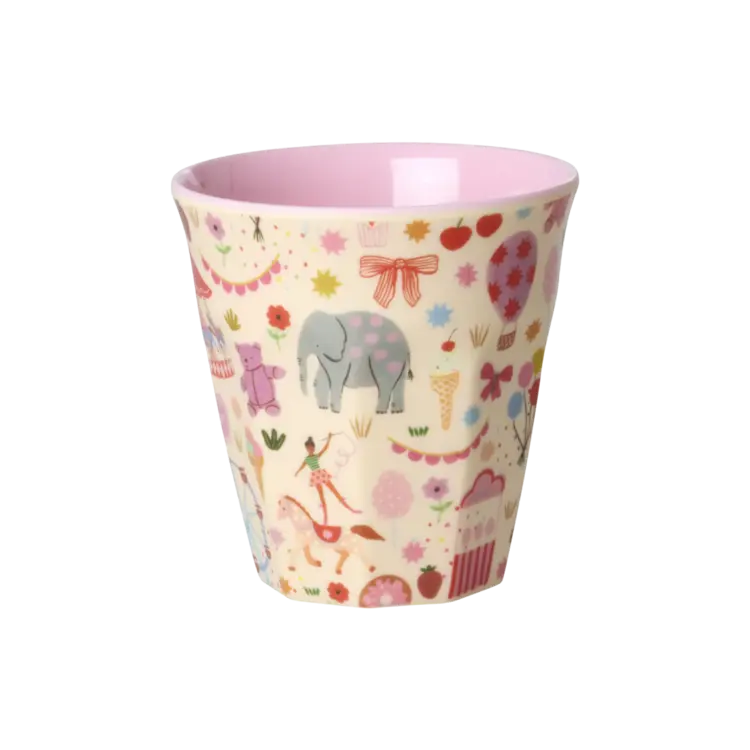 Rice Melamine cup - Pink - Fun Fair