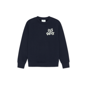 Les Deux Logo Sweatshirt - Dark Navy Blue