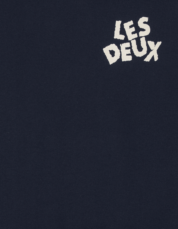 Les Deux Logo Sweatshirt - Dark Navy Blue