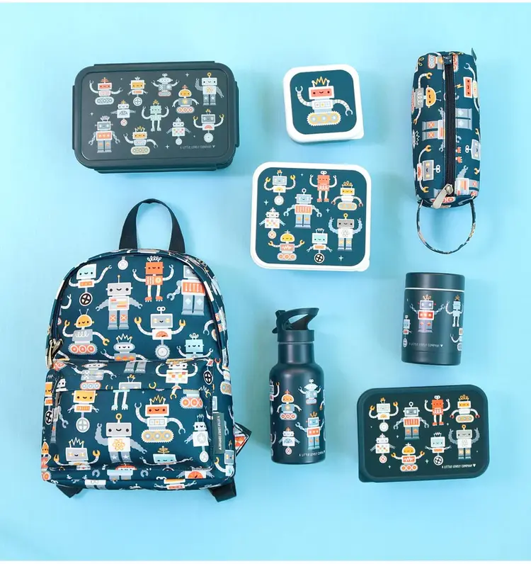 A Little Lovely Company RVS drinkfles - Robots