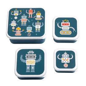 A Little Lovely Company Lunch & snack box set - Robots