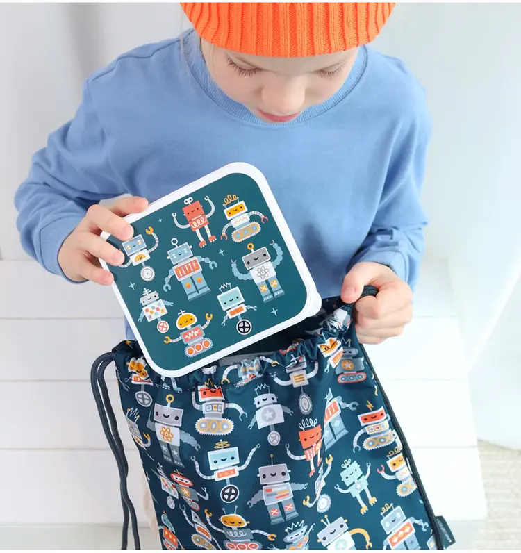 A Little Lovely Company Lunch & snack box set - Robots