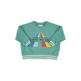 Piupiuchick Sweatshirt - Green "here we go" print