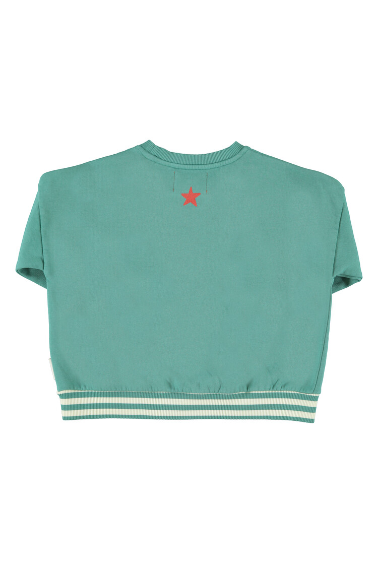 Piupiuchick Sweatshirt - Green "here we go" print