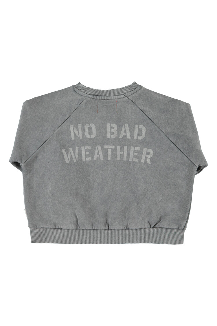 Piupiuchick Sweatshirt -  Grey w/ SUn & Cloud print