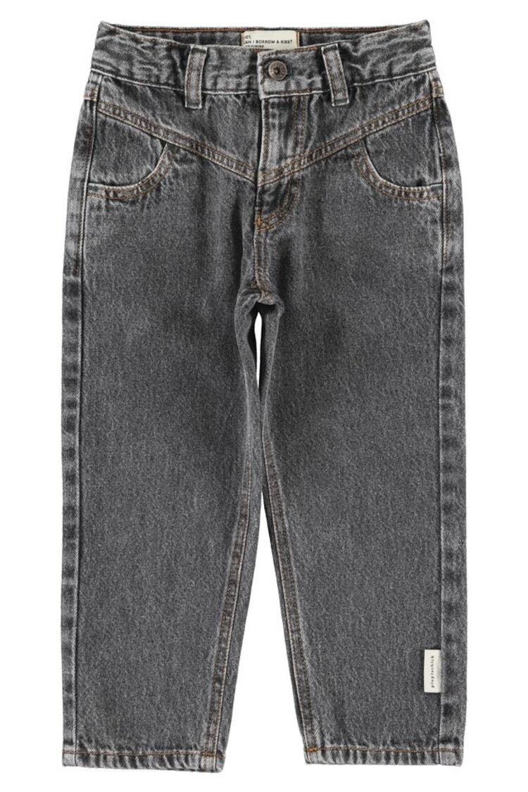Piupiuchick Mom Fit trousers - Washed Black Denim