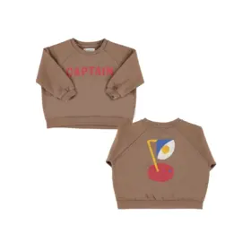 Piupiuchick Sweatshirt - Brown "captain" print