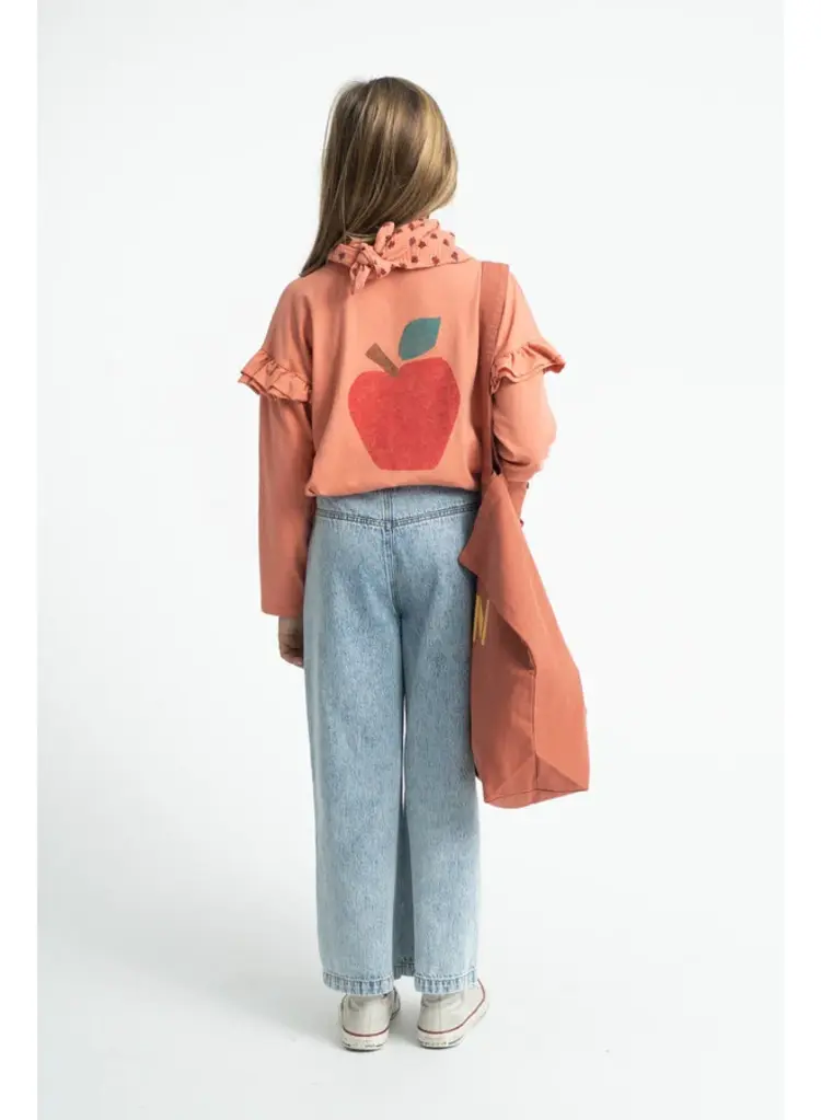 Piupiuchick Longsleeve T-Shirt - Pink w/ apple print