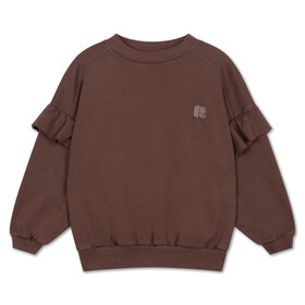Repose Ruffle Sweater - Pure Chocolate
