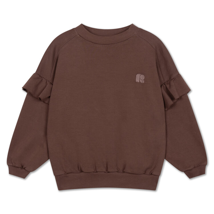 Repose Ruffle Sweater - Pure Chocolate