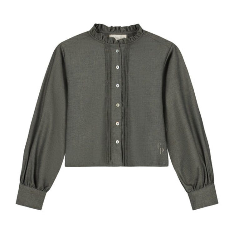 Charlie Petite Noe Blouse - Forest Green