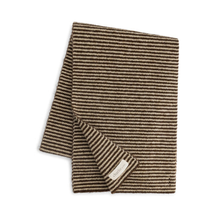 Charlie Petite Steff Scarf - Stripes Brown/Ecru