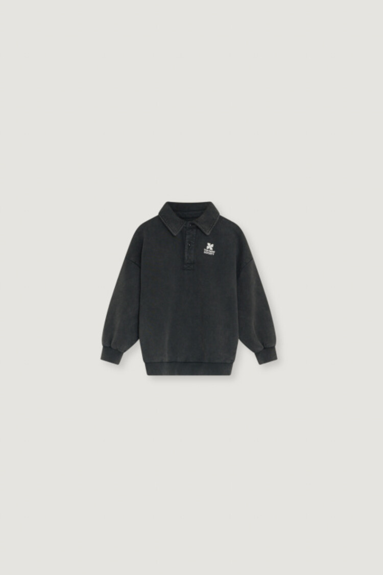 The New Society TNS Logo Polo - Forged Iron