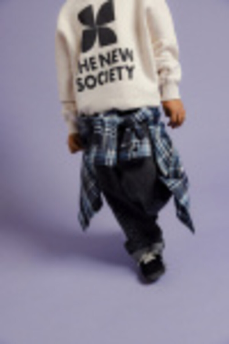 The New Society TNS Logo Sweatshirt - Whisper White Melange